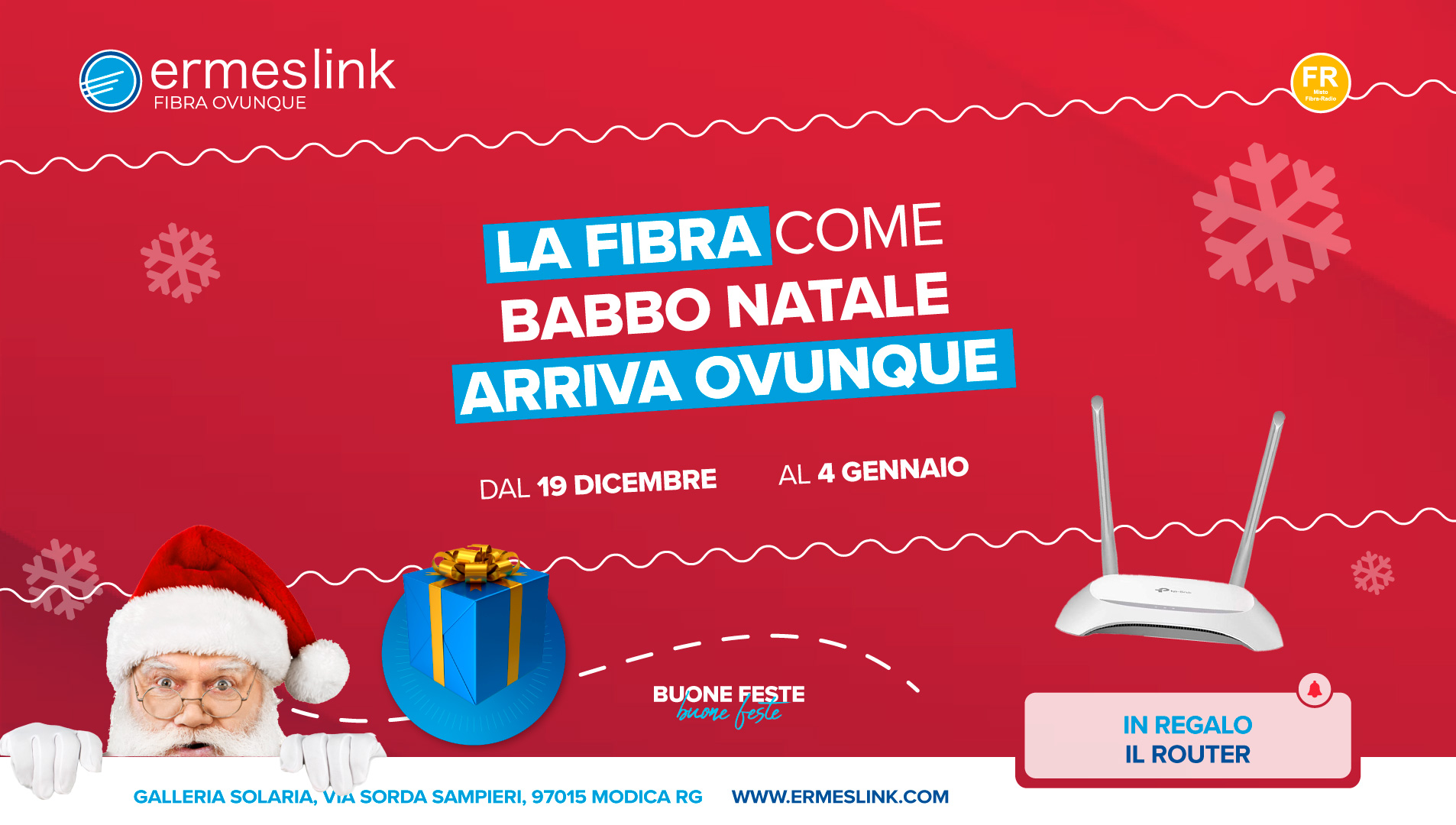 natale ermeslink router in regalo